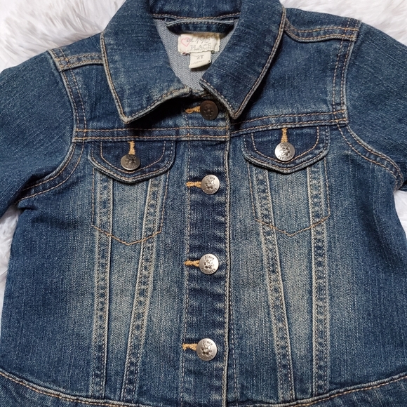 CHILDREN'S PLACE GIRL'S DENIM SNAP DOWN JACKET! - Picture 2 of 6